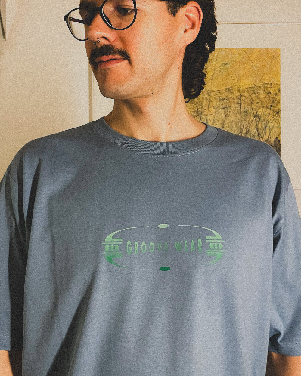 GRADIENT GROOVE GREEN | T-SHIRT BLUE DUSK