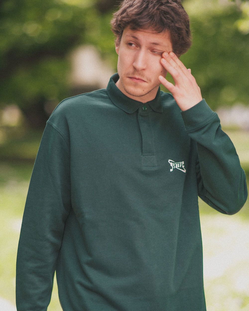 Groove Wear - GW ESSENTIAL | POLO SWEATER GREEN -