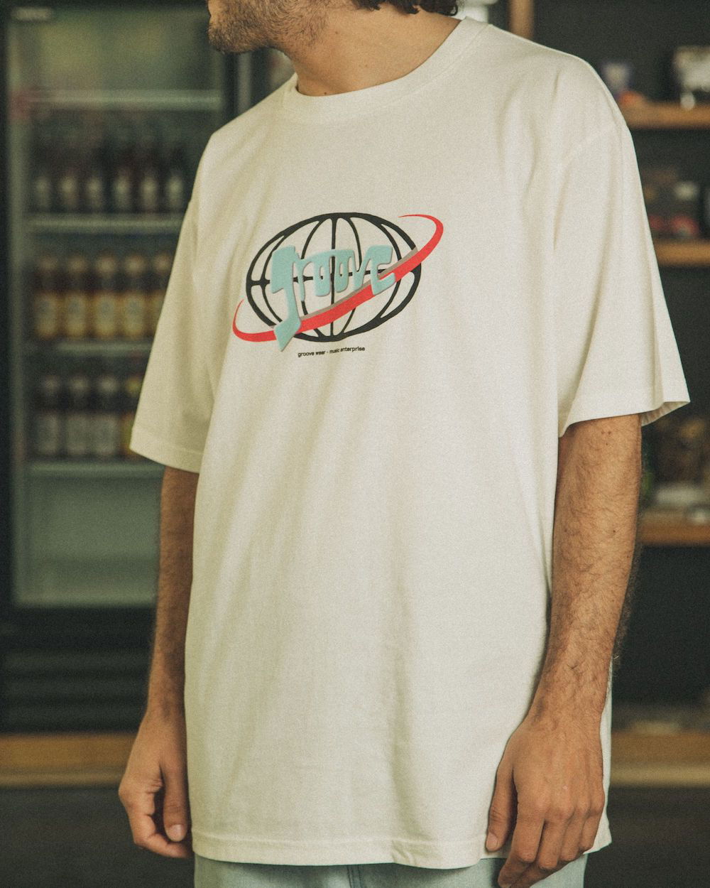 Groove Wear - MUSIC ENTERPRISE | T-SHIRT STONE WASH WHITE -