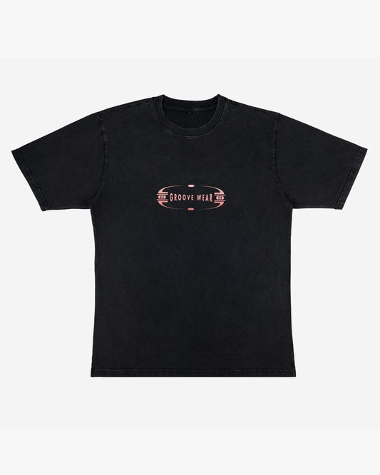 GRADIENT GROOVE PINK | T-SHIRT STONE WASH BLACK