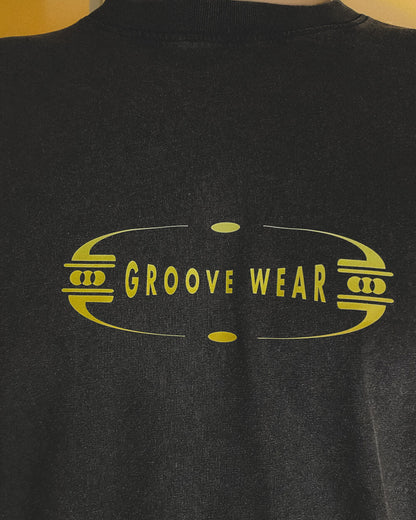 GRADIENT GROOVE YELLOW | T-SHIRT STONE WASH BLACK