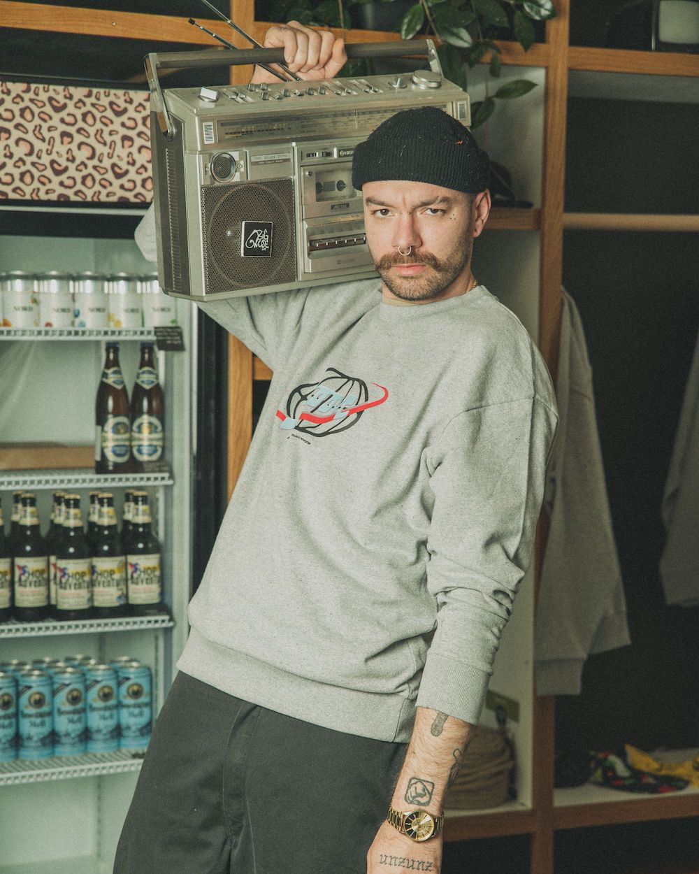 Groove Wear - MUSIC ENTERPRISE | RECYCLED SWEATER GREY - 