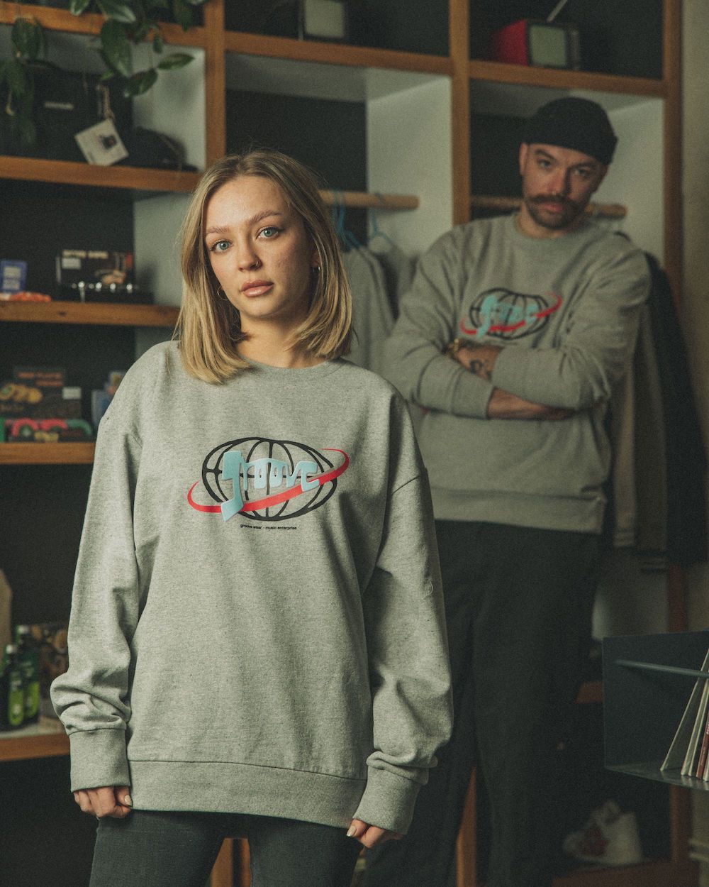 Groove Wear - MUSIC ENTERPRISE | RECYCLED SWEATER GREY - 