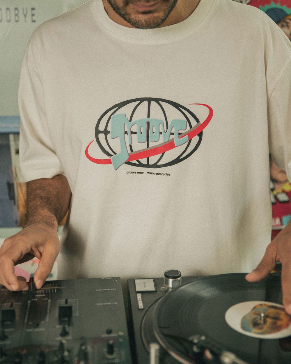 Groove Wear - MUSIC ENTERPRISE | T-SHIRT STONE WASH WHITE - 